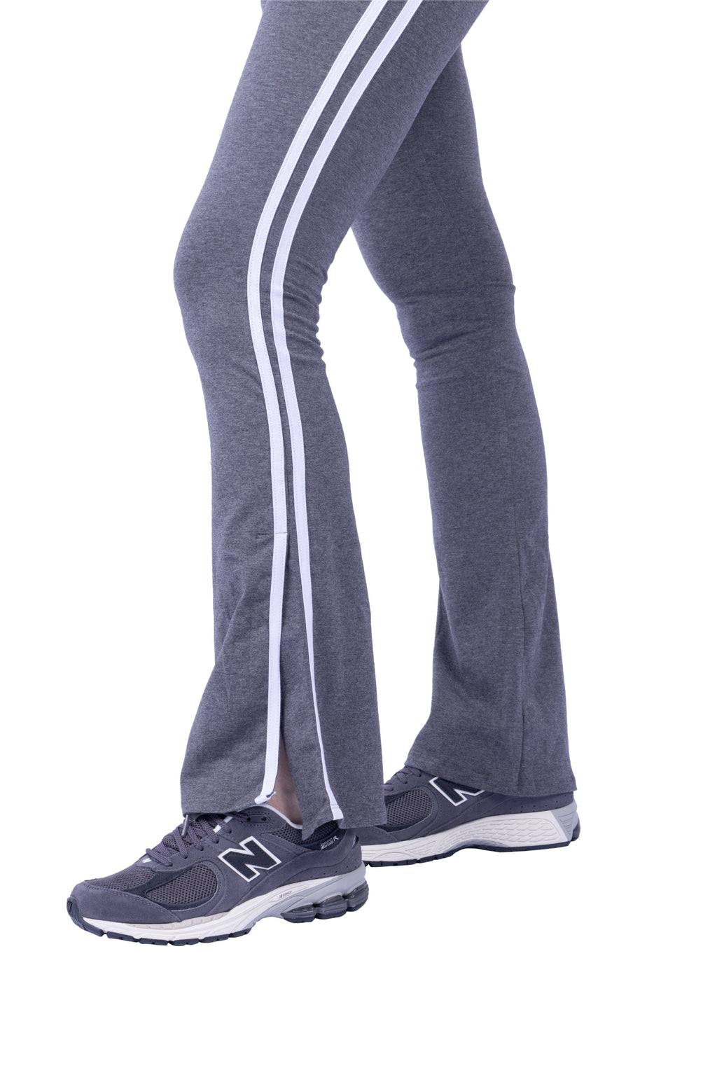 Ella Organic Cotton High-Rise Flare Stripe Leggings