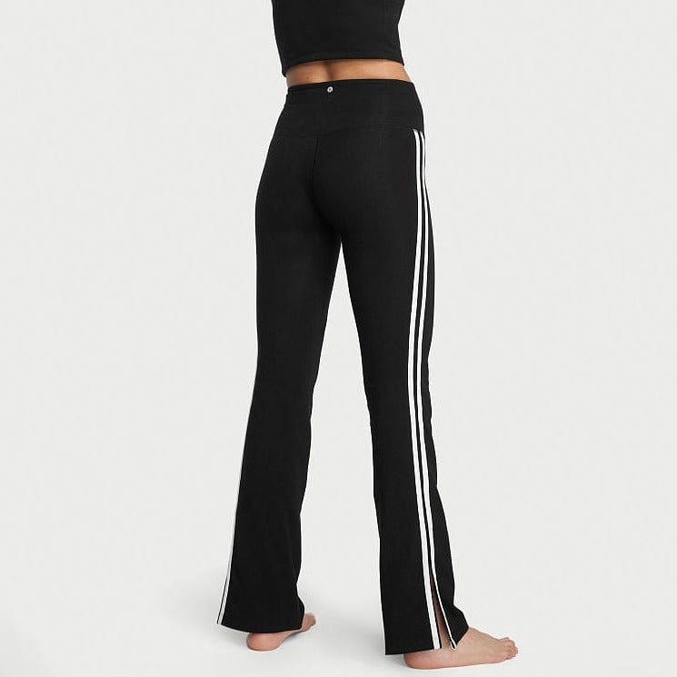 Ella Organic Cotton High-Rise Flare Stripe Leggings