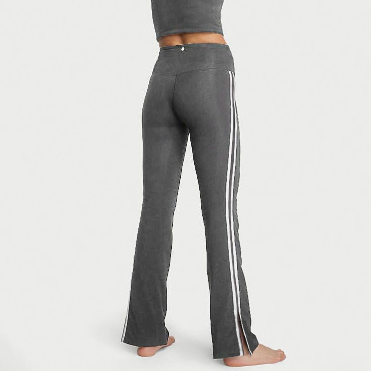 Ella Organic Cotton High-Rise Flare Stripe Leggings