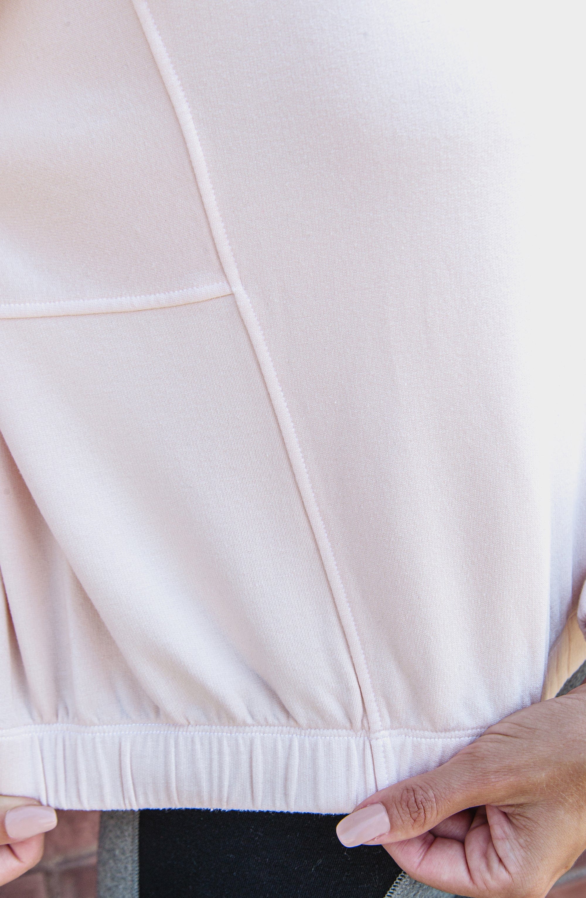 Ivy Boxy Cropped Modal Pullover - Rose Quartz
