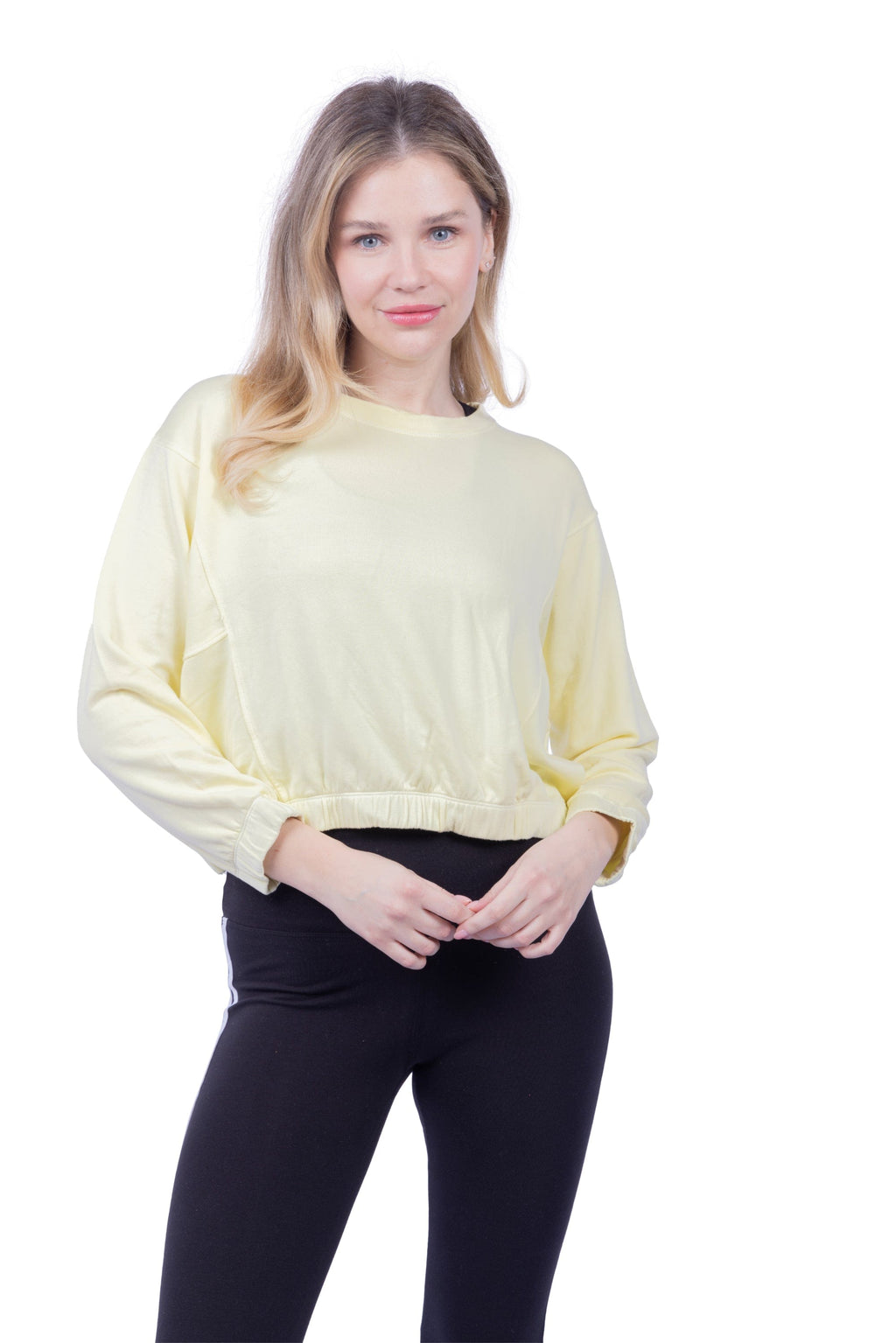 Ivy Boxy Cropped Modal Pullover - Sunny