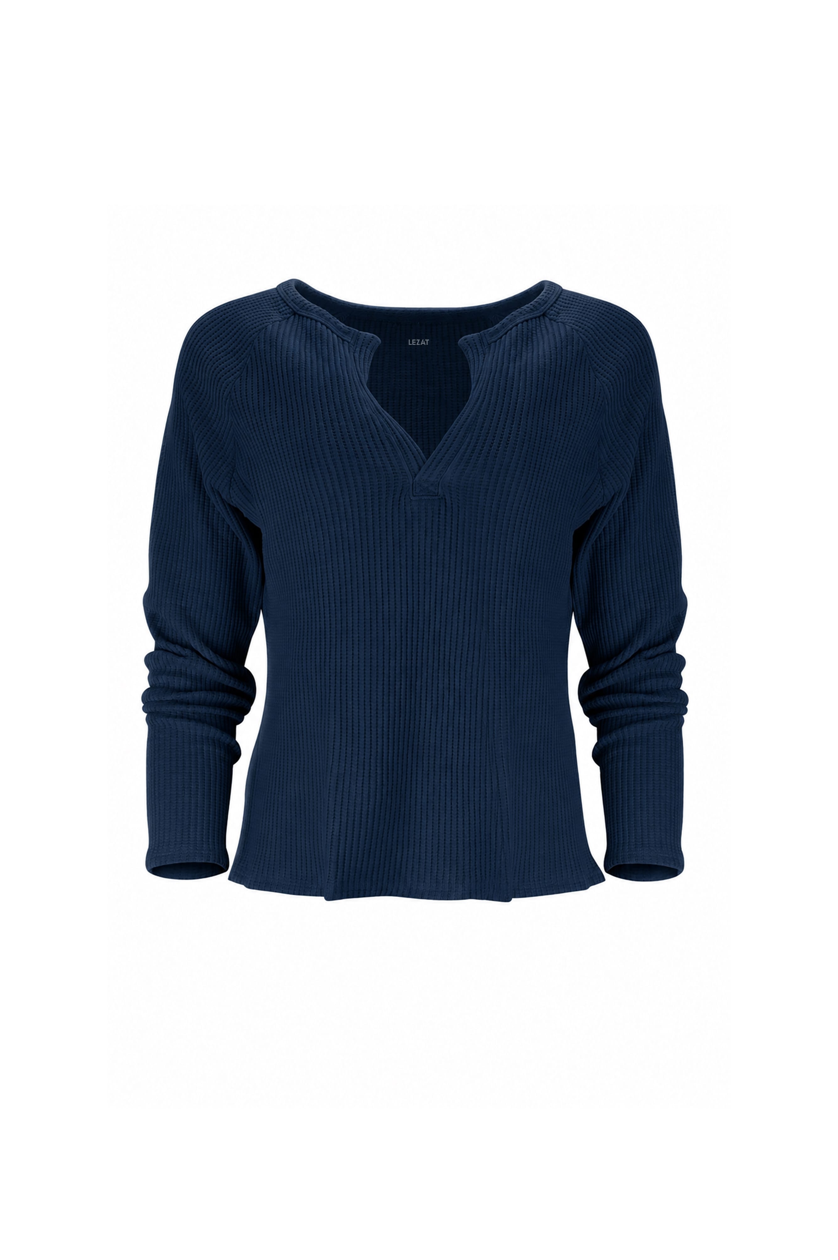 Jules Waffle Knit Organic Cotton V-Neck Pullover