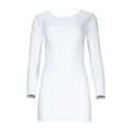 Jenna Long Sleeve Open Back Cotton Mini Dress - Ivory