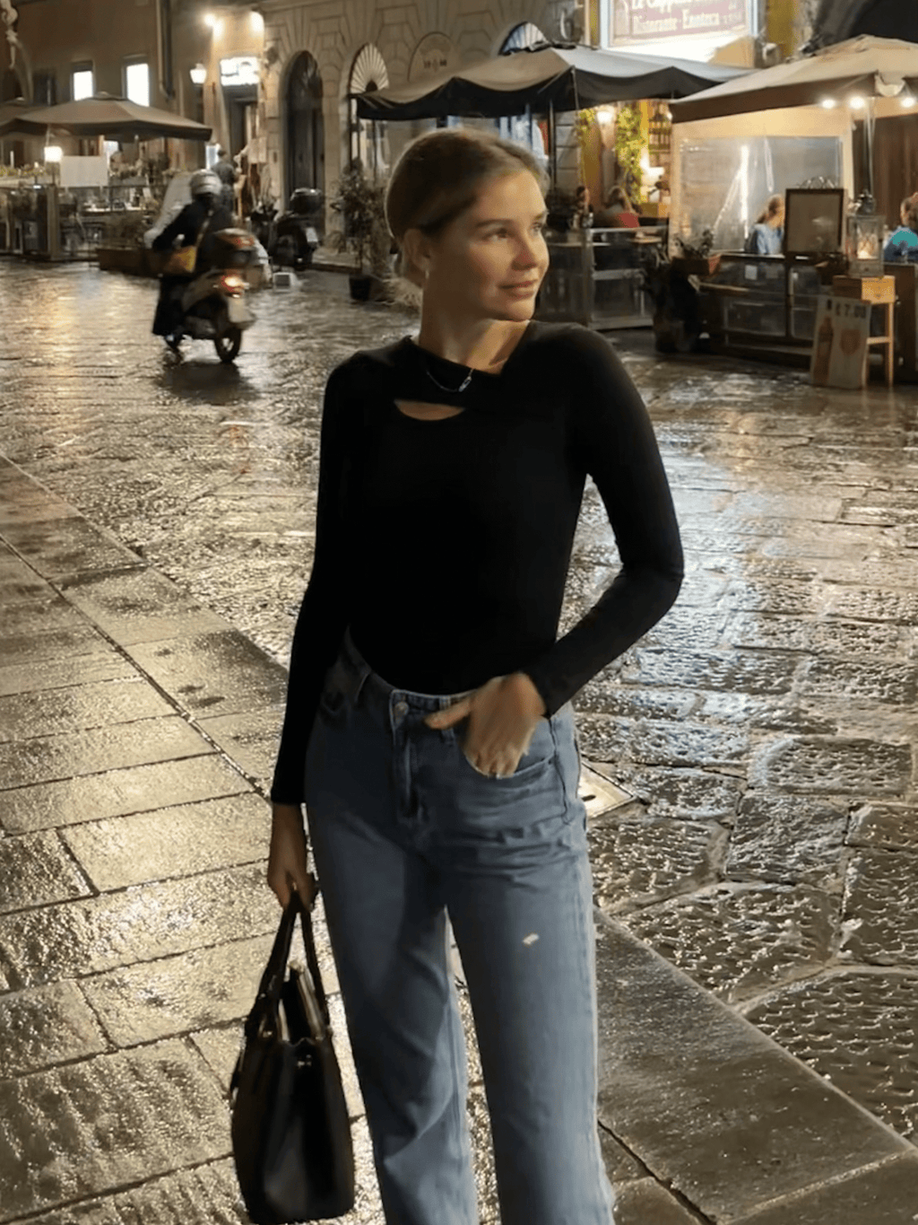 Paige Cotton Long Sleeve Cutout Top