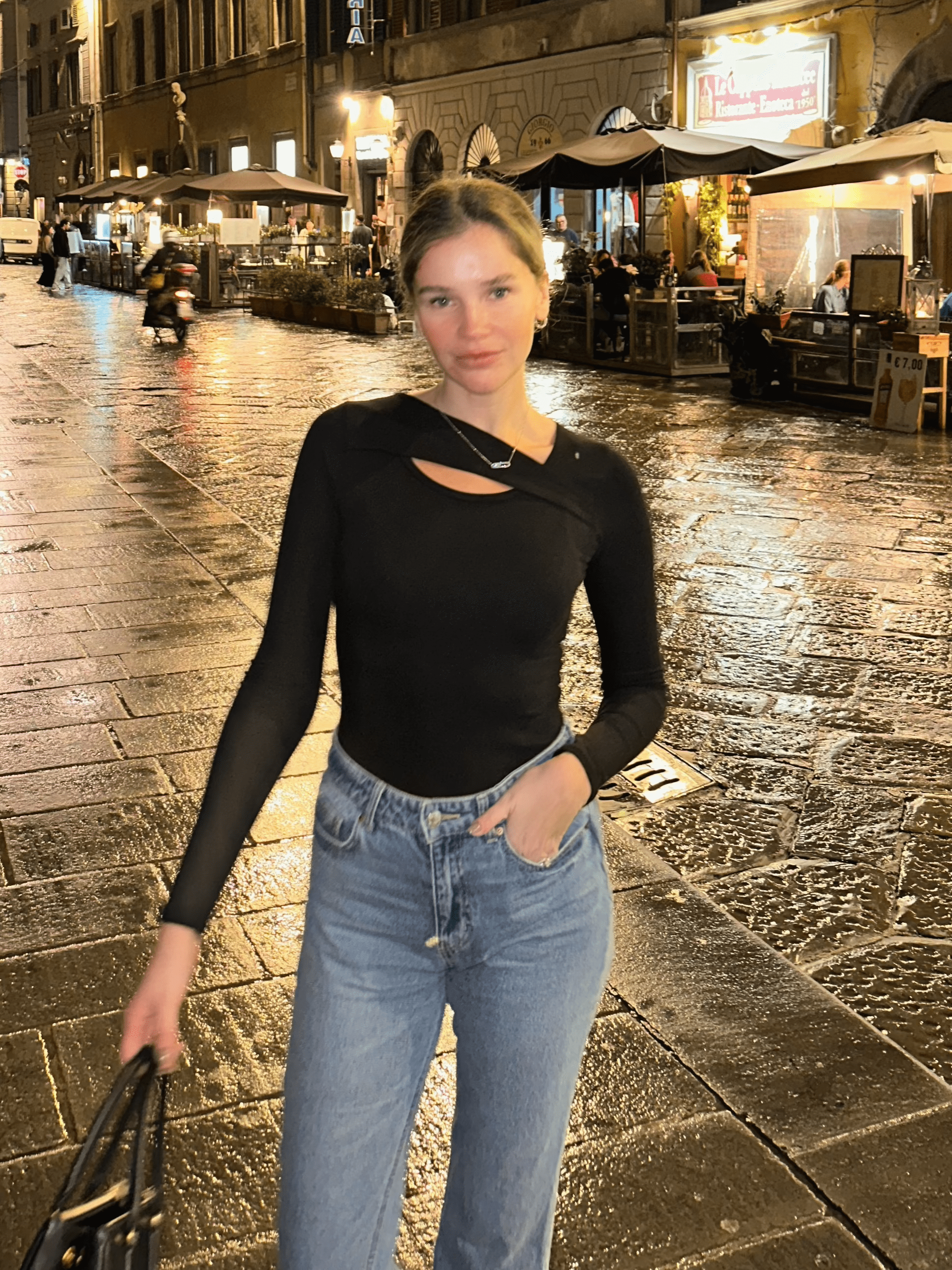 Paige Cotton Long Sleeve Cutout Top