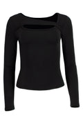 Paige Cotton Long Sleeve Cutout Top